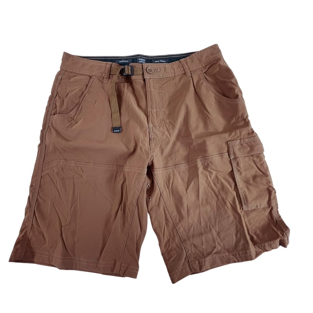 Prana Standard Cargo Utility Shorts Mens 34 / 10 Brown Pockets